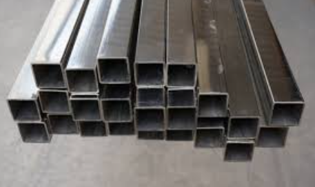 a group of rectangular metal pipes
