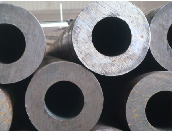 close-up of several metal pipes